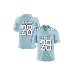 Camisetas de Fútbol Americano Sublimadas de Primera Calidad, Unisex, Manga Corta, Secado Rápido, Cuello en V, Personalizadas con el Nombre del Equipo - Product Image 1