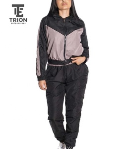 Ensemble de survêtement coupe-vent pour femmes, veste et pantalon légers, tissu respirant, coupe confortable, tenue de sport tendance, coupe-vent - Product Image 1