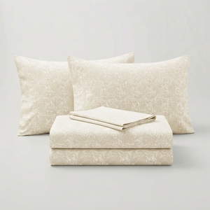 Parure de lit Stella et 2 taies d'oreiller, ensemble classique 100% coton 150 fils/cm², qualité A, respirante, toutes saisons, pour usage domestique, literie adulte - Product Image 2