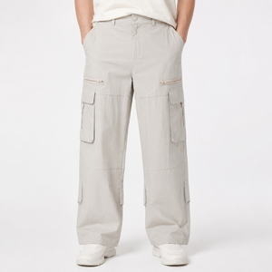 Men's Streetwear Multi-Pocket <b>Cargo</b> Pants Relaxed Fit Baggy Wide Leg Trousers Casual Tactical Techwear Hip Hop Utility Pants - Product Image 1