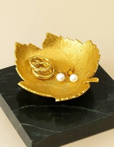 Handcrafted Aluminium <b>Gold</b> Leaf <b>Tray</b> Decorative <b>Serving</b> <b>Tray</b> Luxury Coffee Table <b>Tray</b> for Home Decor Dining Table Kitchen - Product Image 6