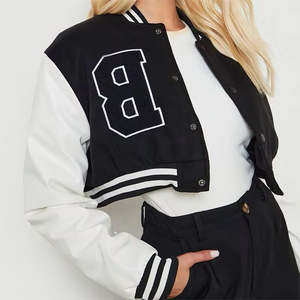 เสื้อแจ็คเก็ตวาร์ซิตี้สไตล์ยุโรปสำหรับผู้หญิง แฟชั่นทันสมัย ผ้าฝ้ายเนื้อนุ่ม ระบายอากาศได้ดี ซิป คอตั้ง แขนยาว สีพื้น - Product Image 2