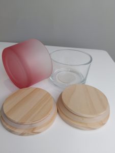 Ventes en gros de pots à bougies en verre transparent de forme cylindrique de luxe <span class=keywords><strong>Woodwick</strong></span> Oval 120 ml 210 ml avec couvercles en bois - Product Image 6