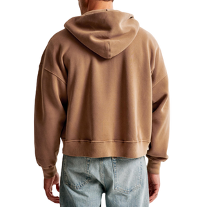 Sweat à capuche zippé surdimensionné pour homme, 100 % coton molletonné, style streetwear, personnalisable OEM ODM Marque Privée - Product Image 6