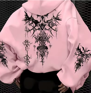 American <b>Gothic</b> Women's <b>Hoodie</b> for Autumn and Winter, New Casual and Fashionable, Suitable for Both Men and Women's Street Wear - Product Image 4
