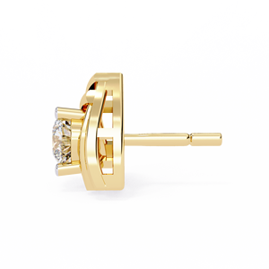 Pendientes Aries Jewel Classic con Diamante Cultivado en Laboratorio de Corte Redondo, Oro de 14K, Certificado IGI, para Regalo, Fiesta y Aniversario - Product Image 5