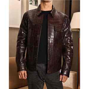 <b>Leather</b> <b>jacket</b> customize logo customize colour customize size street wear stand collar high quality product - Product Image 6
