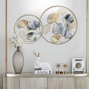 Sculpture murale contemporaine en métal faite à la main pour la décoration intérieure du salon, élégant panneau mural en fer - Product Image 4