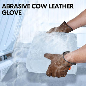 Gants de travail de sécurité en cuir de vachette imperméable de qualité supérieure, avec poignets droits et paume renforcée, pour la conduite - Product Image 4