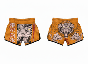 กางเกงมวยไทยผ้าโพลีเอสเตอร์ 100% ออกแบบลายพิมพ์แบบซับลิเมชั่นตามสั่ง ระบายอากาศได้ดี ทรงหลวม เหมาะสำหรับการฝึกซ้อมและแข่งขัน - Product Image 4