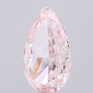 Diamant de laboratoire rose intense fantaisie taille poire 1 carat, polissage excellent, clarté VS2, certifié IGI, pierre synthétique pour bijoux - Product Image 2