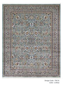 Tapis de style persan en soie ivoire, motif puzzle, vintage, antidérapant, antibactérien, à poils moyens, pour salon, chambre à coucher, décoratif - Product Image 4