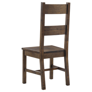 Ensemble de salle à manger en bois rustique, 8 chaises à dossier en échelle, finition antique durable, meubles pour la maison - Product Image 6