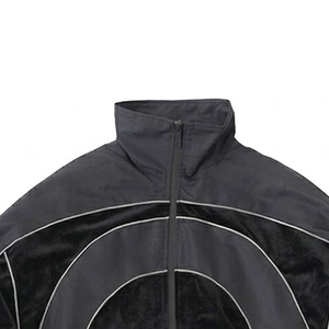 New RTS High Demands Custom Logo Gray Black Men's Nylon <b>Wind</b> <b>Breaker</b> Trouser Sets Windproof Breathable Men Set Highstreet Jacket - Product Image 6