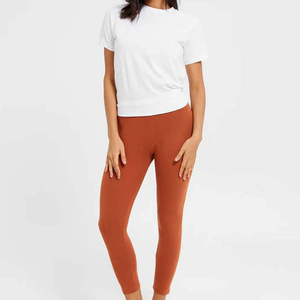 Leggings pour femmes taille haute, effet seconde peau, doux, pour le yoga, l'entraînement et le sport, motif écossais, sans couture, logo personnalisé - Product Image 5