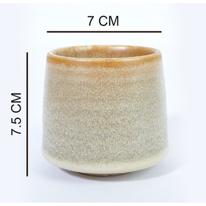 Taza de Té de Cerámica con Esmalte Reactivo Rústico y Bandeja para Restaurante Japonés, Cafetería, Hotel, Colección de Artículos para Bebidas - Product Image 3