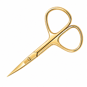 Ciseaux à cuticules en acier inoxydable doré, lame droite et tranchante, manche rond, outils de manucure pour adultes - Product Image 3
