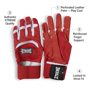 Gants de frappe de baseball avec bracelet élastique, paume antidérapante en silicone, pour clubs de baseball et équipements sportifs d'équipe - Product Image 2