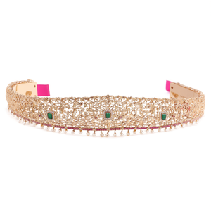 Women's Matte <b>Gold</b> Plated Alloy Zircon Geometric Casual Wedding <b>Belts</b>-Fashion Body Jewelry - Product Image 2