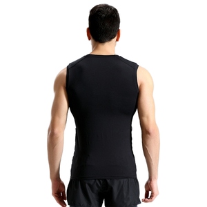 Gym Wear Fitness Sports Basketball <b>Compression</b> Vest Men's Double Layer Sweat Suit Tank Top <b>Short</b> Four-Way Stretch 100% Polyester - Product Image 2