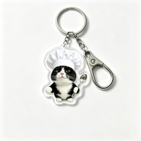 Porte-clés en acrylique imprimé UV, logo personnalisé, porte-clés transparent, charme d'anime ou de dessin animé, fabricant OEM ODM