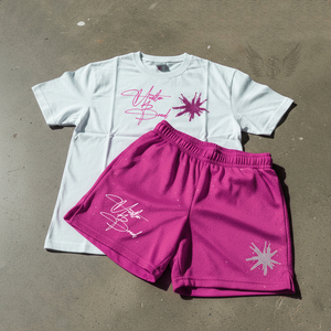 Custom <b>Screen</b> Print High Quality Men's 100% Cotton T-shirts and Shorts Set Men Oversized 2 Pieces Blank t Shirt Sets - Product Image 4