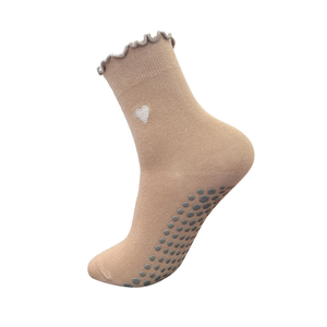 Custom Logo Non Slip Pilates Yoga <b>Socks</b> Gripper Pattern Crew Length Cotton Blend Low MOQ Wholesale Manufacturer - Product Image 4
