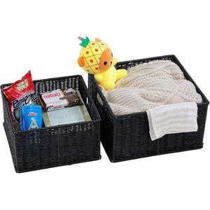 Panier de rangement en fil métallique de qualité supérieure avec poignées en bois pour le rangement du linge - Product Image 6