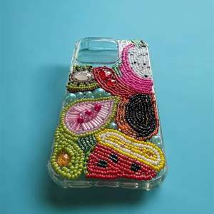 Embroidery Mirror Work Saree Clip Mobile Phone <b>Holder</b> Hand Made Mobile Phone case - Product Image 1