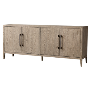 Modern Luxury <b>Sideboard</b> Cabinet Solid Teak Four Door <b>Storage</b> Credenza Natural Grain Design for Living Room Dining Room - Product Image 1
