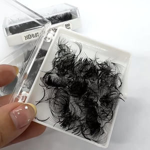 Extensiones de Pestañas de Alta Calidad, Hechas a Mano en Fábrica Profesional, Pelo Sintético, Volumen Mega CC/DD/M/L, Curvatura Natural, Largas, Color Negro Mate - Product Image 6