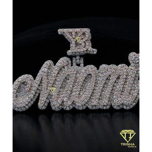 <b>Custom</b> Iced Out MOM Pendant <b>Necklace</b> Hip Hop Cubic Zirconia Diamond <b>Name</b> Pendant Gold Silver Jewelry Gift - Product Image 2