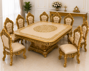 Premium Hand Carved European Style <b>Dining</b> Room <b>Table</b> Set Opulent Palace Gold <b>Dining</b> Furniture Set 6 Seater <b>Dining</b> Furniture Set - Product Image 3