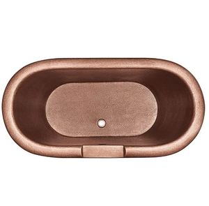 Copper Bathtub Hammered Indian Enameled Patina Finished Clawfoot Wholesale Standing Copper Bathtub Hammered Indian Enameled - Product Image 2