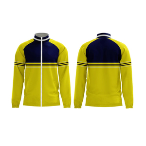 Veste d'entraînement personnalisée pour homme, 100 % polyester, avec fermeture éclair, écologique, imperméable, style sportif pour l'automne, la gym, la course à pied, avec logo frontal - Product Image 6