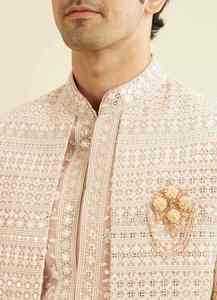 Traje Salwar Kameez Royal Dulha para Hombre, Estilo Indio/Pakistaní, con Bordado Intenso, Protección Solar, Antiarrugas, para Bodas - Product Image 3