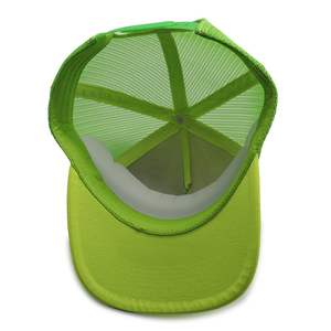 หมวกแก๊ปโฟม 5 ชิ้นแบบกำหนดเอง สีเขียวมัทฉะ ตาข่ายด้านหลัง สตรีทแวร์ สำหรับเดินทาง ผลิตตามสั่ง ขายส่ง โรงงานเวียดนาม ผ้าโพลีคอตตอน - Product Image 3