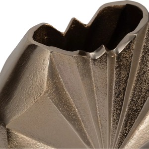 Vase de table moderne en aluminium, design géométrique fait main, finition argentée, Jaffs Exports, respectueux de l'environnement - Product Image 5