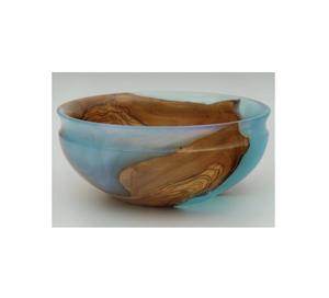 Cuenco Decorativo de Resina Epoxi y Madera de Acacia con Acabado Rústico y Efecto Río de Resina Transparente, Libre de BPA, para Decoración de Mesa - Product Image 3