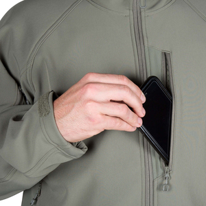 Veste Softshell Homme en Cuir Véritable Imperméable Respirante avec Fermeture Éclair, Doublure Polaire Légère, Idéale pour le Travail, la Randonnée et les Activités Tactiques - Product Image 6