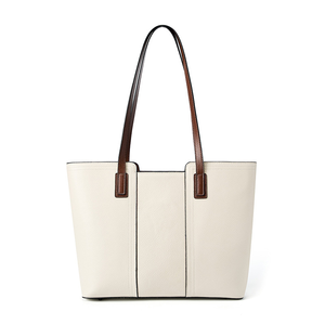 Bolso Tote de Cuero Genuino para Mujer, Gran Capacidad, Bolso de Hombro con Cierre de Cremallera, Bolso de Moda para Viajes Diarios - Product Image 2