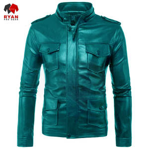 Veste en cuir pour homme, cuir véritable, couleur unie, matériau durable, fabrication OEM ODM disponible - Product Image 5