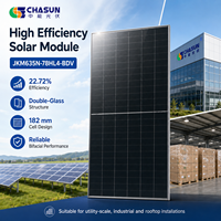 Panneaux solaires bifaciaux Jinko 635W de type N, double vitrage, efficacité 22,72 %, demi-cellules, module PV, garantie 25 ans, pour usage domestique