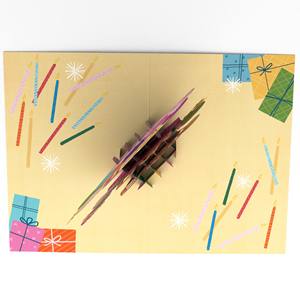 การ์ดป๊อปอัพ 3 มิติ วันที่ดีที่สุด การ์ดอวยพรทำมือ การ์ดป๊อปอัพ 3 มิติสำหรับการเฉลิมฉลอง การ์ดป๊อปอัพ 3 มิติ งานฝีมือกระดาษ ของขวัญสำหรับวันเกิดแสนสุข - Product Image 3