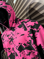 Veste à capuche oversize vintage pour homme, 100% coton molletonné, écologique, dégradé rose et noir, coupe-vent, sweat à capuche d'automne