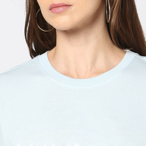 T-shirts pour femmes en coton et élasthanne de haute qualité, taille plus, personnalisables avec logo, unis, sexy, amples et respirants - Product Image 6