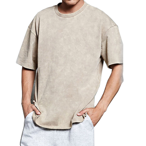 T-shirts pour hommes en coton 100% de haute qualité, coupe classique, délavés à l'acide, grammage lourd, impression personnalisée, respirants, écologiques, vente en gros, décontractés - Product Image 6