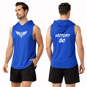 Débardeur à capuche sans manches personnalisé 2026 pour homme – Idéal pour la gym, le fitness, la musculation et l'entraînement - Product Image 3