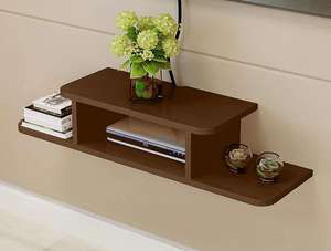 Soporte para Decodificador/Receptor de TV, Soporte de Pared para el Hogar, Estante para Altavoces, Router Wi-Fi (Marrón, Estándar) - Product Image 2