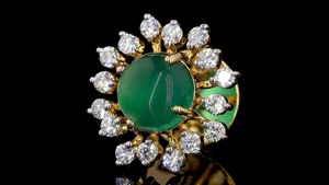 ต่างหูแบบติดหูประดับกรีนออนิกซ์และเพชรทรงรัศมีสีทอง |   เครื่องประดับอัญมณีชั้นสูง |   ผู้ผลิต OEM ODM - Product Image 6